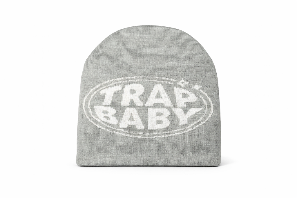 Beanie Grau – Trapbaby Vienna Streetwear Accessory | Limited Drop