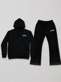 Rhinestone Tracksuit black