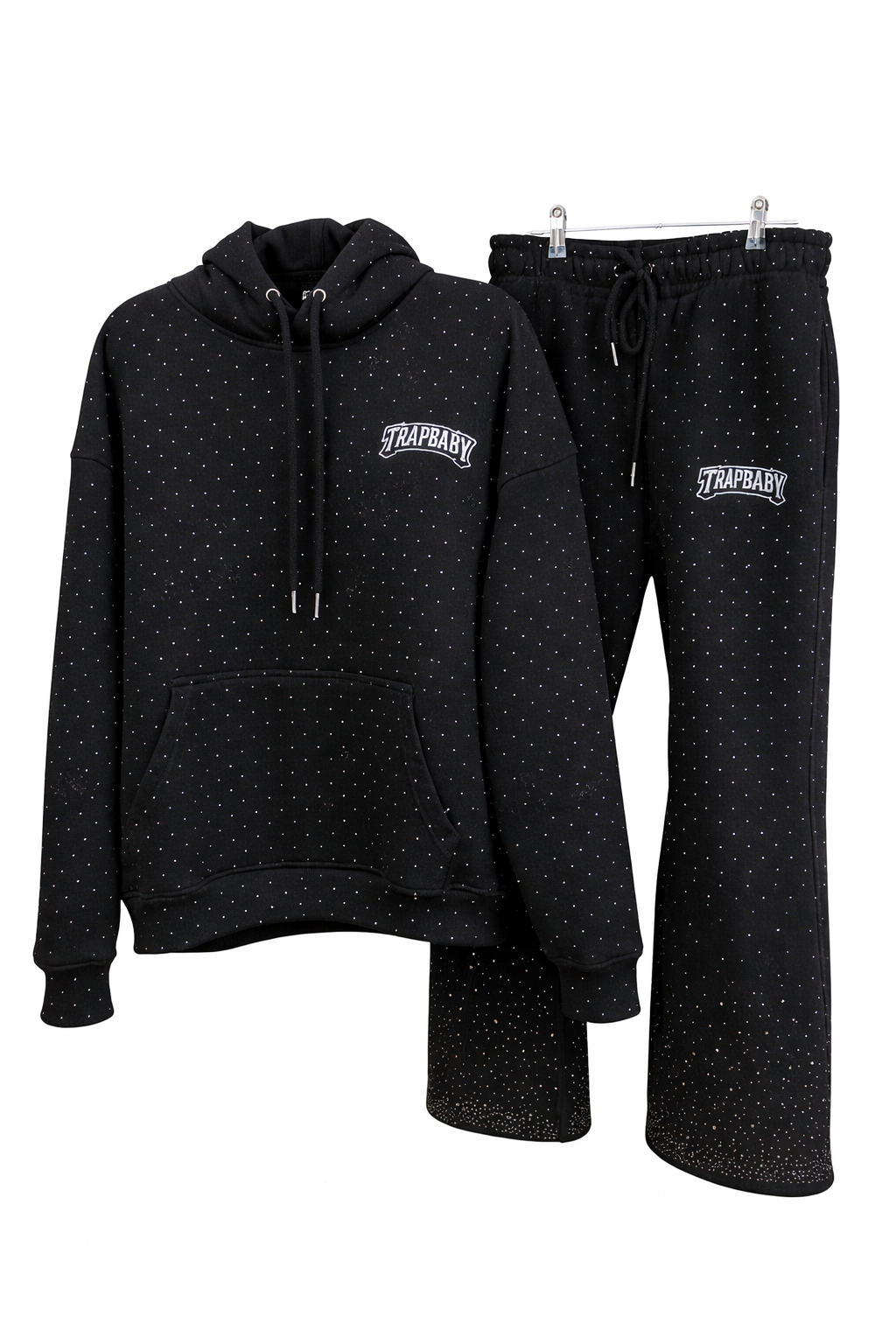 Rhinestone Tracksuit black