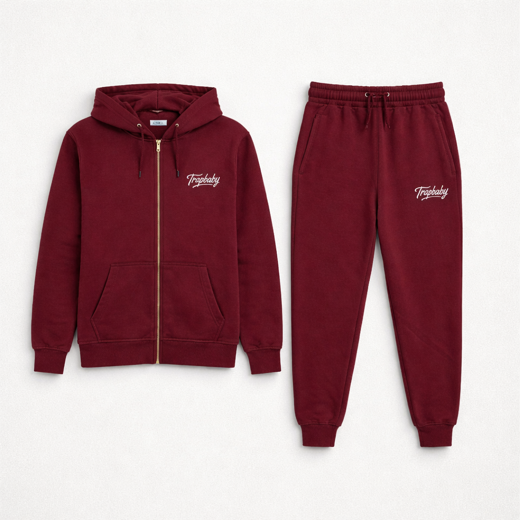 Zipper Trackie Set bordeauxrot