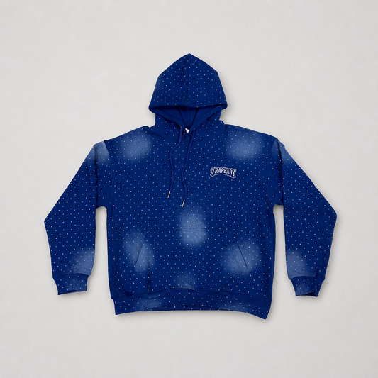 Hoodie Rhinestone Blau