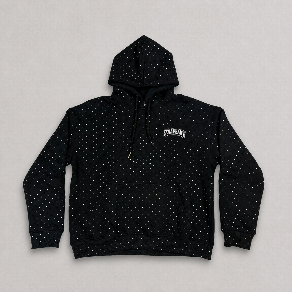 Rhinestone Tracksuit black