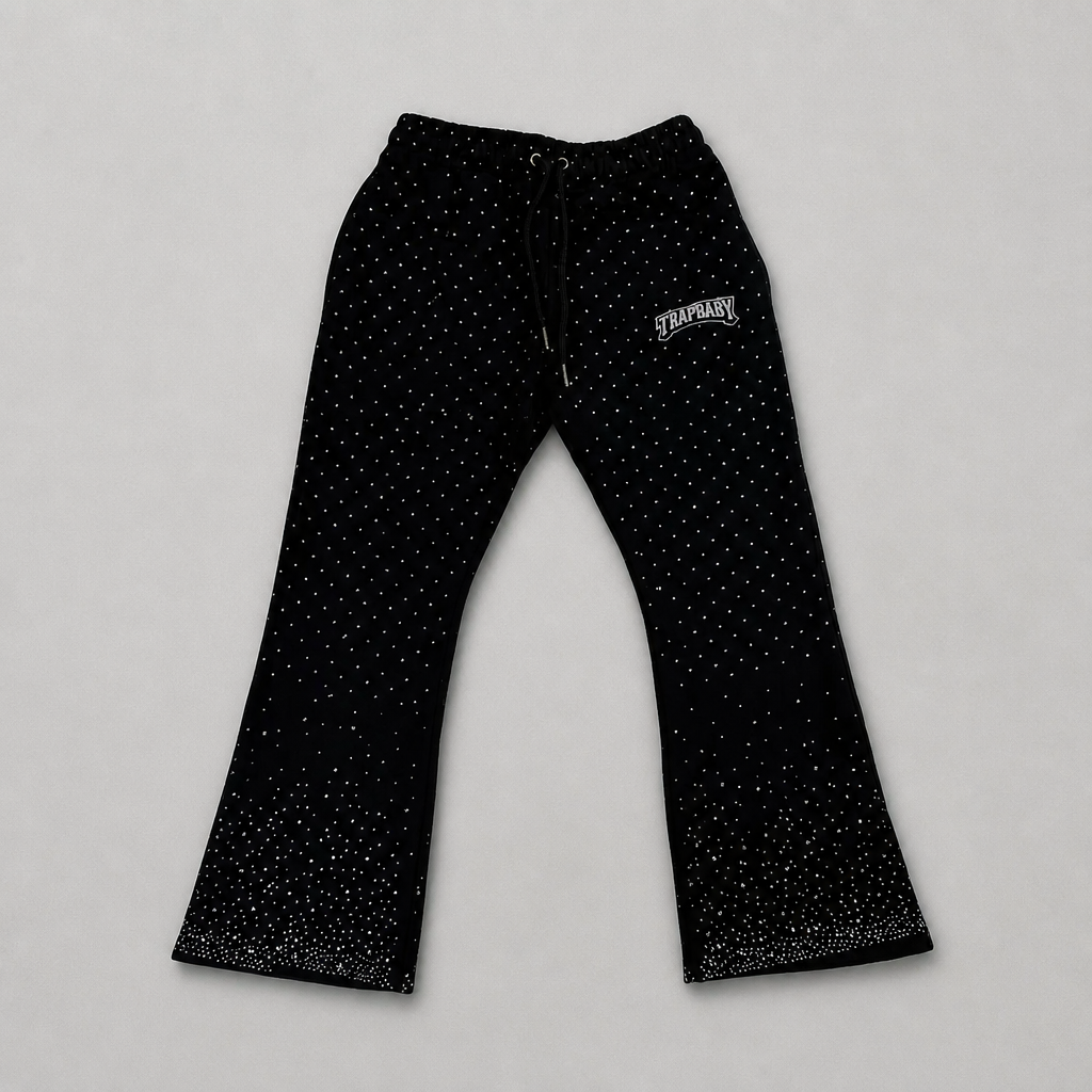 Rhinestone Tracksuit black