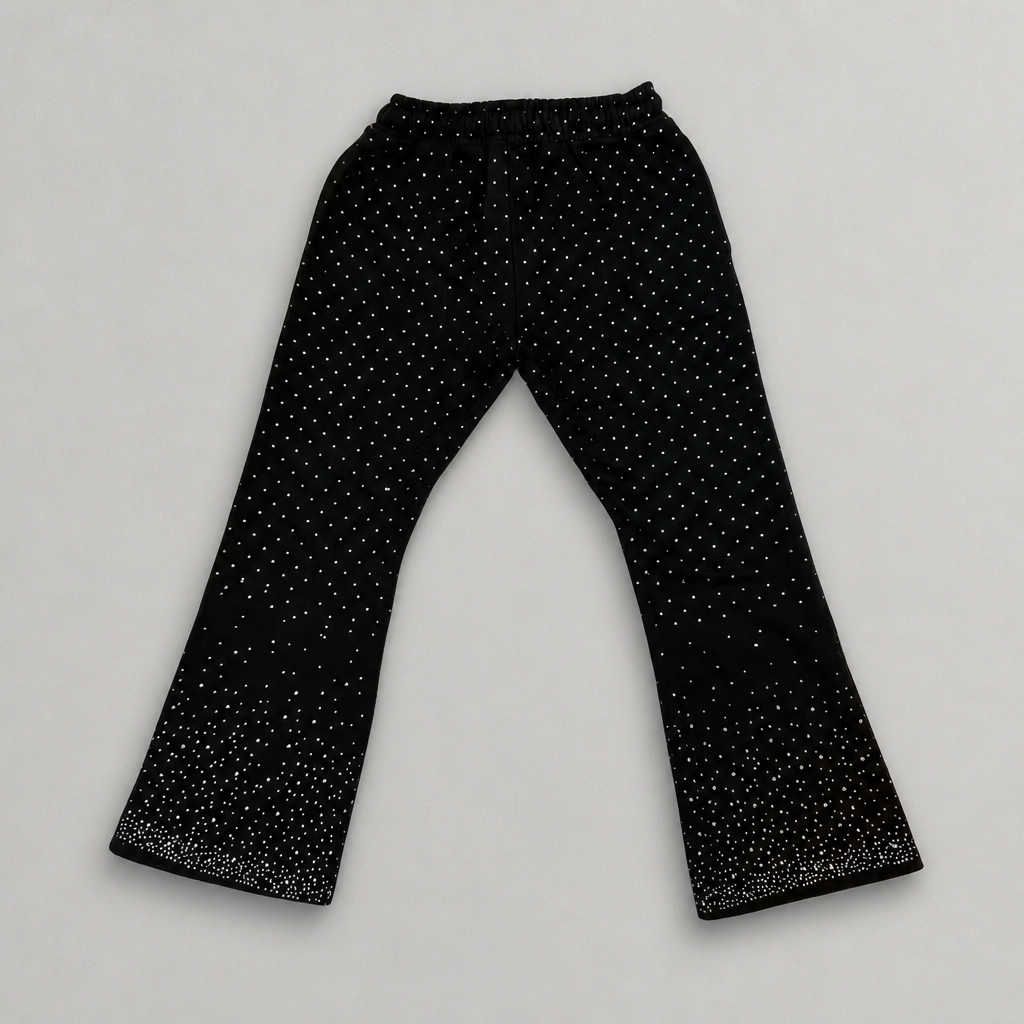 Rhinestone Tracksuit black