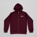 Basic Zipper Hoodie Bordeauxrot