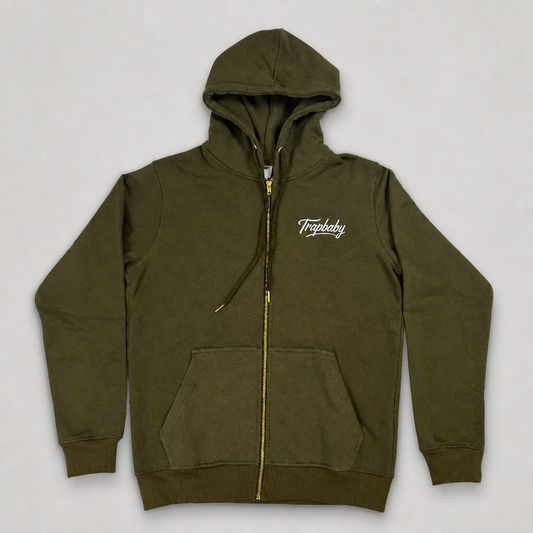 Basic Zipper Hoodie Olivegreen